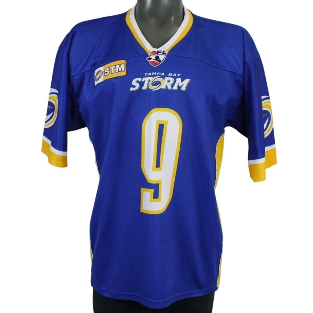 Tampa Bay Storm AFL Season Ticket Holder Exclusive Jersey  L Blue OT Sports